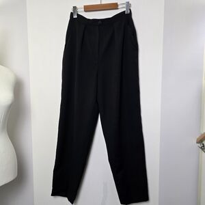 Rena Rowan Classic Black 💯% Wool Vintage Neutral Women's Trousers, Sz 8